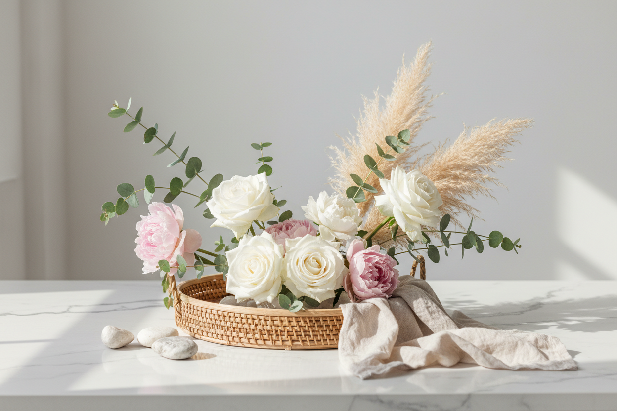 i like it, but remove the products and put flowers and decor